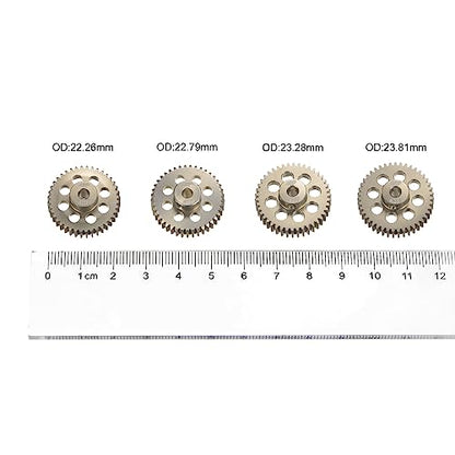 HARFINGTON 48P Hardened Pinion Motor Gear Set 4pcs 40T 41T 42T 43T Fit 1/8 inch RC Motor Shaft 48 Pitch 7075 Aluminum Gears for RC Car, with Hex Key - style: 40T 41T 42T 43T