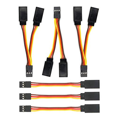 GTIWUNG 3 Pcs JR Style Servo Y Harness 3" RC Y Cables Splitter-Cable, 3 Pcs 75mm Servo Cables
