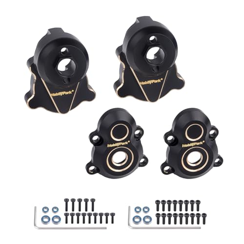 HobbyPark 51g Brass Rear Portal Housing Shell for Redcat Ascent-18 Upgrades Parts Redcat 1/18 RC Crawler Parts Heavy Duty RC Car Accessories Black Coating