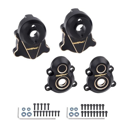 HobbyPark 51g Brass Rear Portal Housing Shell for Redcat Ascent-18 Upgrades Parts Redcat 1/18 RC Crawler Parts Heavy Duty RC Car Accessories Black Coating