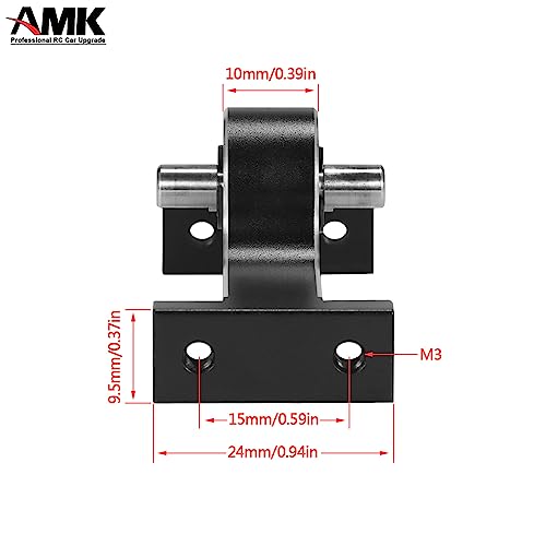 Aluminum Alloy 70mm Transfer Case Transmission Gearbox with 5mm Shaft for 1/10 RC Rock Crawler MOA 1.9 Shafty LCG Chassis Builder