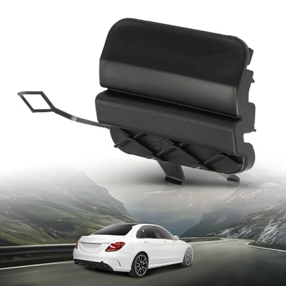 LQI Front Bumper Tow Hook Cover Cap Black 2128850526 | Fit Benz W212 E-Class E200 E250 E300 E350 E400 E500 E550 Sedan & Wagon 2014-2016,Not Fit Cars with AMG Front Bumper - size: Front | Fit Benz W212 E-Class 2014-2016