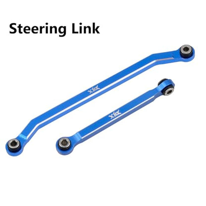 DJX CNC Aluminum High Clearance 4-Link w/Steering Link Set for 1/18 RC Crawler Redcat Ascent-18(Blue) - color: Blue