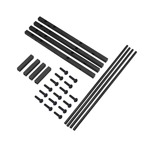 Share Goo RC Car Metal Tire Rack Wheel Tyre Storage Shelf Compatible with Traxxas TRX-4 Axial SCX10 D90 RC Crawler Car 1.9inch 2.2inch Wheel Rim (Black) - color: Black