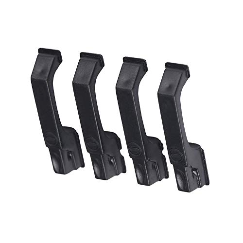 Dilwe 4Pcs RC Car Door Handles, Plastic Simulation Door Handles with Screws for -4 D90 Axial SCX10 1/10 RC Crawler Car(Black) Car Model Accessory