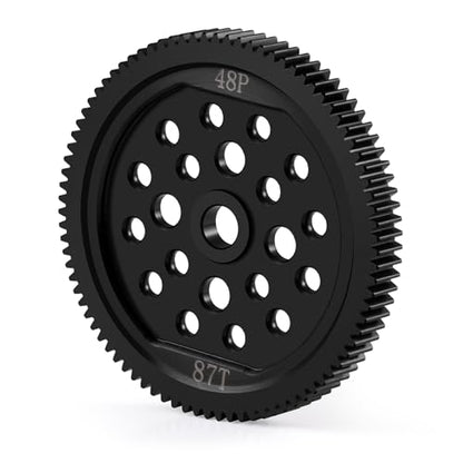 Steel 48P 87T Spur Gear for ECX 2WD Ruckus Axe Brutus Circuit AMP | MT AMP DB AMP Crush K&N Torment Horizon 1/10 RC Car Upgrades Part - size: 87T