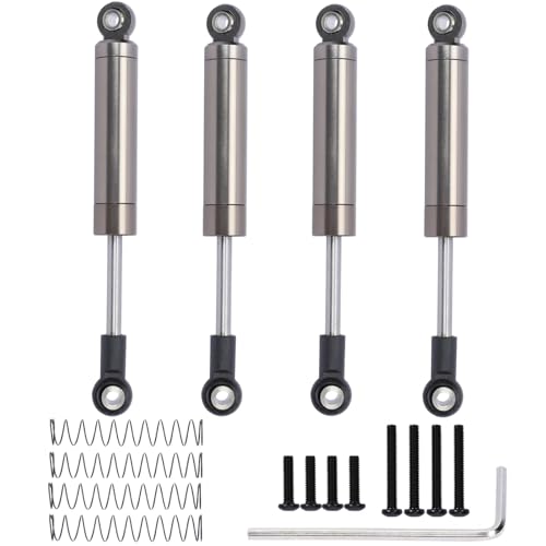 Alloy front rear built in spring shock absorber damper upgrade parts for 1/18 Axial UTB18 Capra trail buggy crawlers,Replace of # AXI213004 AXI213000(Titanium)
