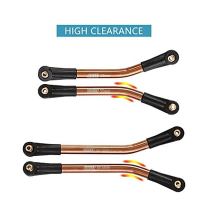 INJORA Steel 4 Links Set for SCX24 C10 JLU Bronco Base Camp 4Runner(Bronze) - color: Bronze