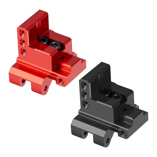 Adjustable Rear Link Mount Aluminum Link Bracket for Axial SCX24 Deadbolt AXI90081 C10 Gladiator Bronco Upgrades Parts (Red) - color: Red