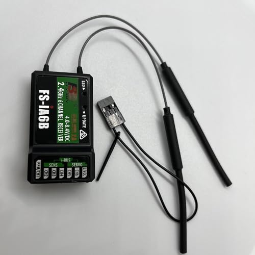 Flysky FS-iA6B 2.4Ghz 6 Channel Long Range Dual Pass PPM PWM Output and Telemetry with ibus Receiver for RC Car Boat