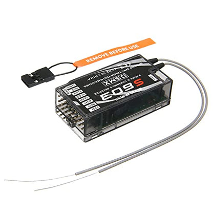 6 Channel 2.4 GHz Air Receiver, DSM2/DSMX Compatible, Black