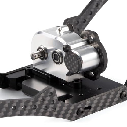NOD Transmission Tiny LCG Gearbox,LCG Transmission,Machined Ultralight LCG Transmission Tiny Gearbox with Slidable Shim for Straight Axle Axial AR44 AR45 Enduro Vanquish F9 F10 (Silver) - color: Silver
