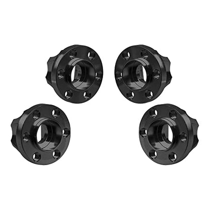 Metal RC 12mm Wheel Hex Hub Extension Combiner Compatible with 1.9/2.2inch Wheel Rim Axial SCX10 Traxxas TRX4 D90 1/10 RC Crawler (12mm, Black) - color: Black, size: 12mm