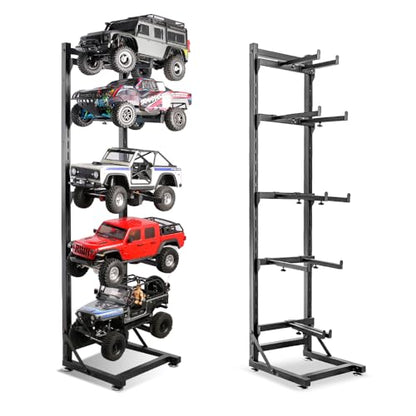 RC Car Display Stand, Multifunctional Storage Rack for Model Cars, for 1/6 1/10 1/12 1/18 1/24 SCX10 FCX10 TRX4 Slash 4X4 Granite Losi Tenacity DB Pro FCX24 SCX24 Scale Cars Trucks