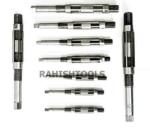 Adjustable Hand Reamer Tool HV to H16 Sizes - 1/4" to 2-7/32” Reaming Tool for Precise Hole Finishing with Carbon Steel Blades - Hand Tools Reamers for Metal & Wood - 6.35mm - 56.35 mm | Carbon Steel Construction, Straight Flutes, 6.35-56.35mm Capacity, E