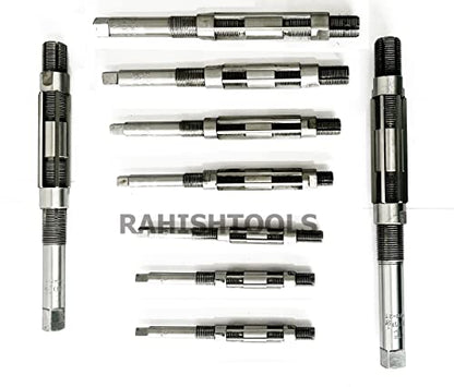 Adjustable Hand Reamer Tool HV to H16 Sizes - 1/4" to 2-7/32” Reaming Tool for Precise Hole Finishing with Carbon Steel Blades - Hand Tools Reamers for Metal & Wood - 6.35mm - 56.35 mm | Carbon Steel Construction, Straight Flutes, 6.35-56.35mm Capacity, E