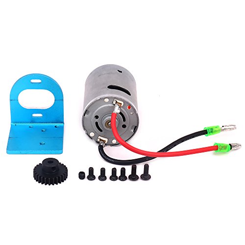 540 Brushed Motor Adjustable Mount W/Fan 27T Gear Upgrade Parts for 1/18 Wltoys A959 A969 A979 K929 RC Car A580048 (Blue)
