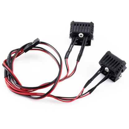 2pcs 18MM Square Led Light Headlight Spotlight for TRX-4 TRX6 SCX10 | 90046 D90 CC01 Wraith Redcat Gen8 1/10 RC Car Upgrade Parts White Lamp - color: White