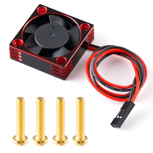 Universal RC Motor ESC Cooling Fan, High Speed Dissipation 30mm*30mm Aluminium Alloy RC Electric Motor Cooling Fan Universal Fit for RC Car Fan Mount Hole 24mm