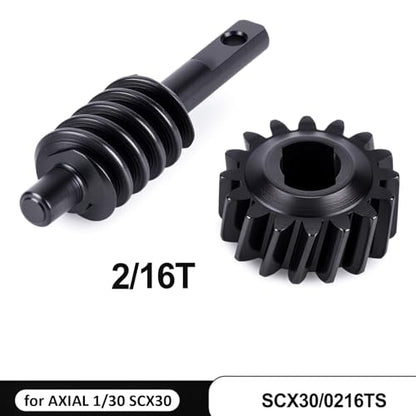 GOUPRC 2/16T Steel Differential Gear Worm Gear for SCX30 1/30 Axial RC Crawler Upgrades, 2 Pairs - style: 16T of 2 Pairs