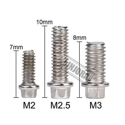 INJORA 300PCS M2 M2.5 M3 Metal Screw Kit for 1.9" 2.2" Beadlock Wheel(setA)