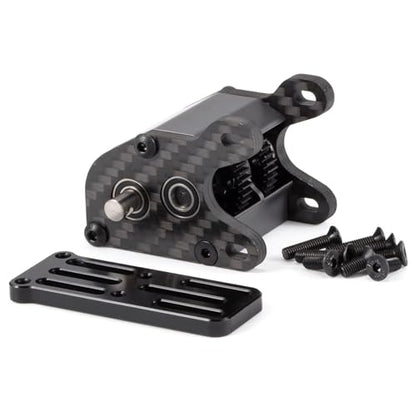 Ultralight Dual Motor Transmission 62g Aluminum LCG Transmission Gearboxes 48P Overdrive Dig Tiny Gearbox for 1/10 RC Crawler LCG Cheater Rig (Gray) - color: Gray