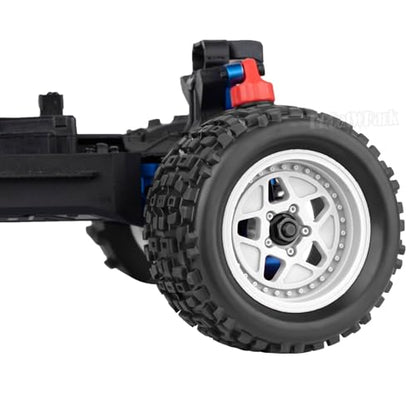 12mm Hex RC Truck Wheels and Tires for 1/18 Granite/1/18 Typhon RC Monster Truck Car,RC Drift Off Road Buggy Rally Truck Tires,4Pcs(White) - color: White - (4pcs Wheel)