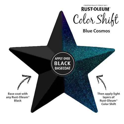 Rustoleum Color Shift Spray Paint, 11 ounce, Cosmos Blue - color: Blue Cosmos, size: 11 oz (Pack of 1)