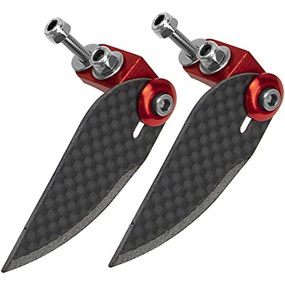 Adjustable Carbon Fiber Turn Fins 65mmx25mm RC Water Knife Compatible with 70-85cm(27.5"-33.4") Electric Nitro Power Remote Control Boats