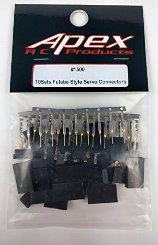 10 Sets Futaba J Style Servo Connector Plugs Male/Female Pair 1500
