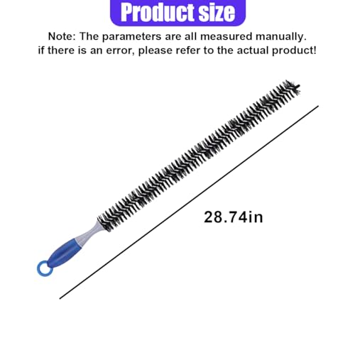 Car Engine Cleaning Brush with Long Handle, Flexible Hard Bristle Auto Detailing Brushes Kit with Hanging Hole, Bendable Car Wash Brush for Radiator Dryer Vent/Refrigerator Coil (2PCS) - size: 2PCS