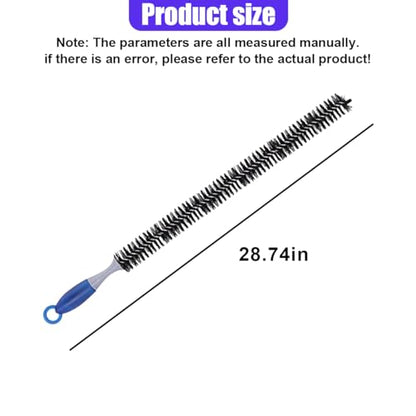 Car Engine Cleaning Brush with Long Handle, Flexible Hard Bristle Auto Detailing Brushes Kit with Hanging Hole, Bendable Car Wash Brush for Radiator Dryer Vent/Refrigerator Coil (2PCS) - size: 2PCS