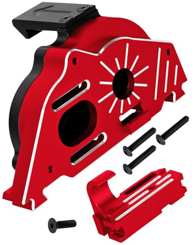 Upgrades Part Transmission Gearbox Wave Box for 1/10 Granite/Senton/Vorteks/Big Rock 3S BLX & Mega 550,1/8 Typhon 3S BLX & Mega 550.Aluminum Motor Mount Gear Cover Box Hops up.Red. - color: Red(upgrades)