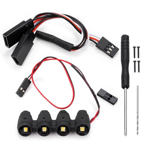 MORLORDY RC Light Kits Front and Rear Lights Set for 1/14 MJX 14303 4WD RTR High Speed RC Drift Rally Car Upgrade Parts (Front) - color: Front