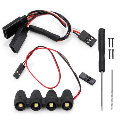 MORLORDY RC Light Kits Front and Rear Lights Set for 1/14 MJX 14303 4WD RTR High Speed RC Drift Rally Car Upgrade Parts (Front) - color: Front