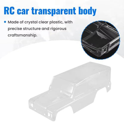 Rc Accessories Parts for Traxxas for TRX4 1/10 RC Car Upgrades Parts Accessories Clear Polycarbonate Body Shell Kit 324mm Wheelbase D110