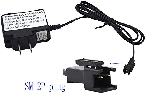 Blomiky 1 Pack DC 6V 200mA AC 110V US Adapter Charger for 6V AA 700mAH 800mAH 2200mAH Ni-CD Ni-Mh Battery 1:18 Scale Stunt RC Speed Buggy Car Amphibious Stunt RC Cars GS02 Charger 1
