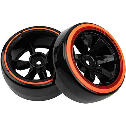 1/10 RC Drift Car Tires Hard Plastic Tyre & 12mm Hex Hub Wheel Rims 6 Spoke & 1/10 RC Drift Car Tires Hard Plastic Tyre & 12mm Hex Hub Wheel Rims 6 Spoke