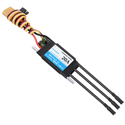 DH 20A 2-4S Waterproof Brushless ESC Electronic Speed Controller with 5.5V/4A BEC and XT60 3.5mm Banana Head Connector for Model Ship RC Boat (20A) - size: 20A