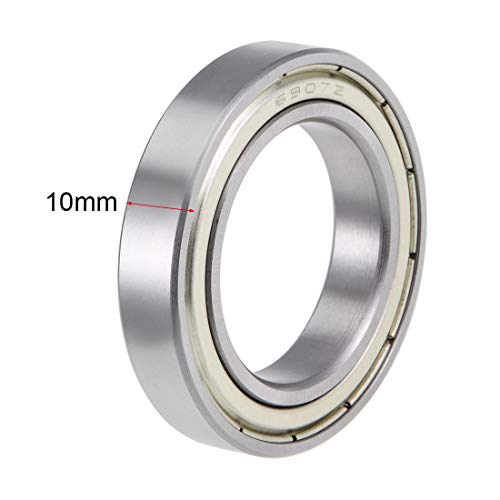 uxcell 6907ZZ Deep Groove Ball Bearings Z2 35mm X 55mm X 10mm Double Shielded Carbon Steel 2pcs - size: 35mmx55mmx10mm