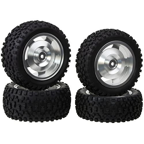Aluminum Wheels Rims Rubber Tires 12mm Hex Hub for Tamiya TT-02B HPI HSP 1/10 Scale RC Buggy Car Upgrades