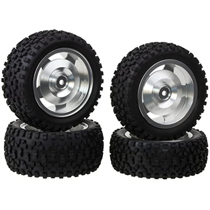 Aluminum Wheels Rims Rubber Tires 12mm Hex Hub for Tamiya TT-02B HPI HSP 1/10 Scale RC Buggy Car Upgrades