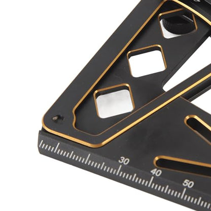 flexman RC Car Wheel Rim Camber Gauge Ruler, Universal RC Car Inclined Ruler, Ride Height Gauge, Camber Multi Angle Measuring Tool for Measure RC Car