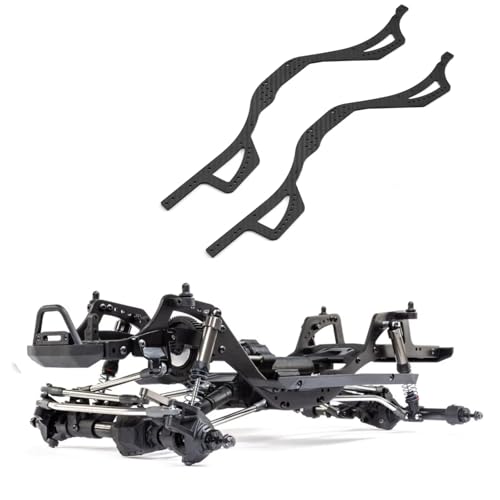 Rc Frame Chassis Parts For Axial For SCX10 Pro Comp 1/10 Left Right Carbon Chassis Rail Frame Mount Set RC Crawler Car Accessory Upgrades Replacement Repair