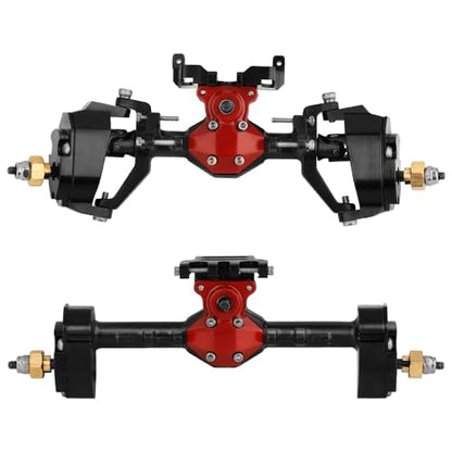 SCX24 Diamond Shape Front Rear Portal Axle Upgrades for Axial SCX24 Deadbolt C10 JLU Gladiator Bronco 1/24 RC Crawler (Black) - color: Black