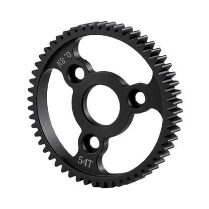 Carbon Steel 54T Spur Main Gear 32P 0.8M for 1/10 Tra-xxas Slash | Platinum Rustler Stampede 4x4 VXL 2WD Jato Rally E-REVO Summit T-Maxx - size: 54T