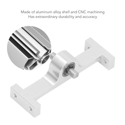 Aluminum Alloy 70mm Transfer Case Transmission Gearbox with 5mm Steel D Shaped Shaft for 1/10 RC Crawler Upgrade Parts Black (Silver) - color: Silver