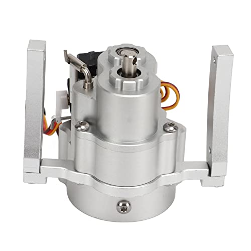 plplaaoo RC Gear Box Transfer Case Aluminum Alloy Anodize Accurate RC Gear Box Kit with Shaft for SCX10 1/10 313mm Wheelbase (Silver) - color: Silver