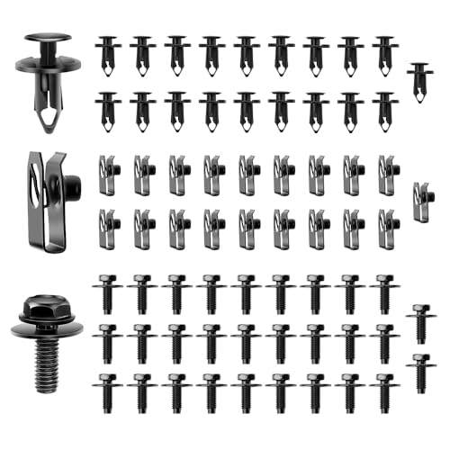 70PCS Under Engine Splash Guard Bolts Screws,Engine Splashs Shield Clips,Durable Splash Shield Guard Under Car Clips Car Accessories Compatible with Infiniti G35 G37 EX35 FX35 (70PCS) - color: 70PCS