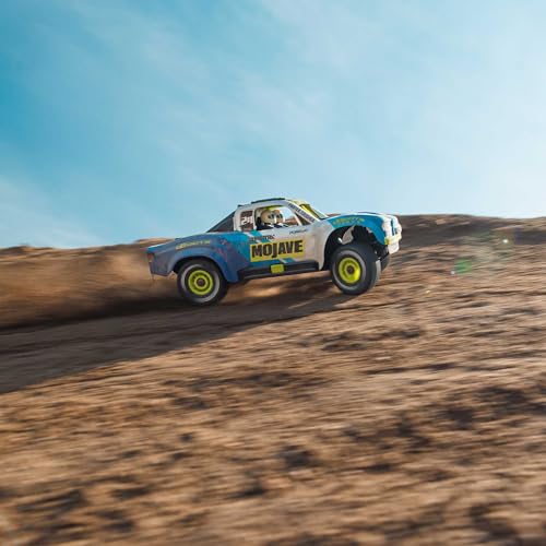 ARRMA Mojave GROM 4x4 RC Desert Truck, RTR, Blue/White | Smart Small Scale, Battery and Charger Included, ARA2104T2 - color: Blue